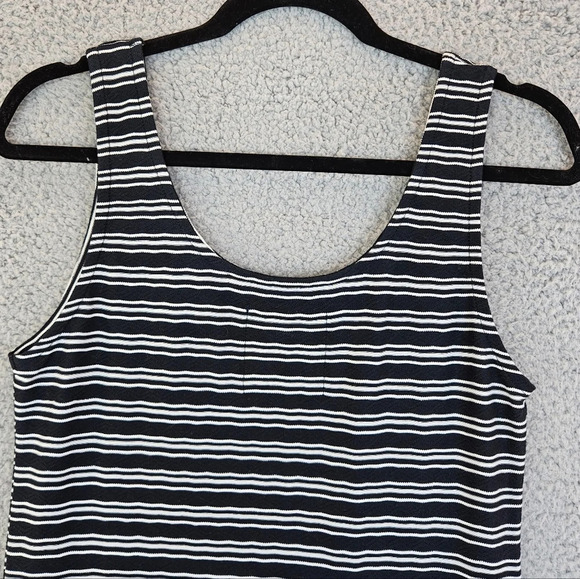 Superdry Black & White Striped Miami Stretch BodyCon Tank Dress sz 8. Summer - Picture 7 of 11
